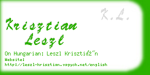 krisztian leszl business card